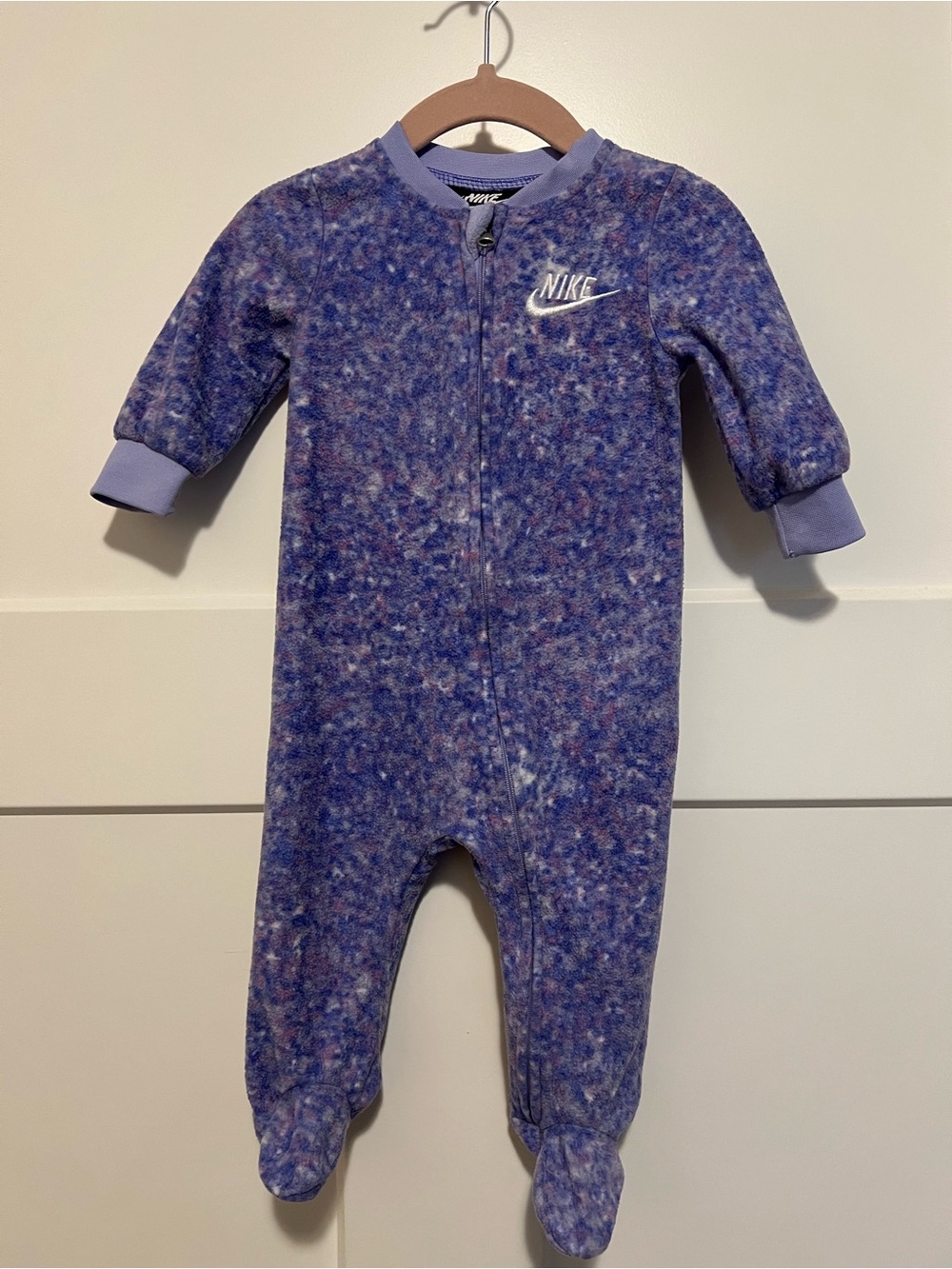 Nike Purple Heathered Fleece Footie
